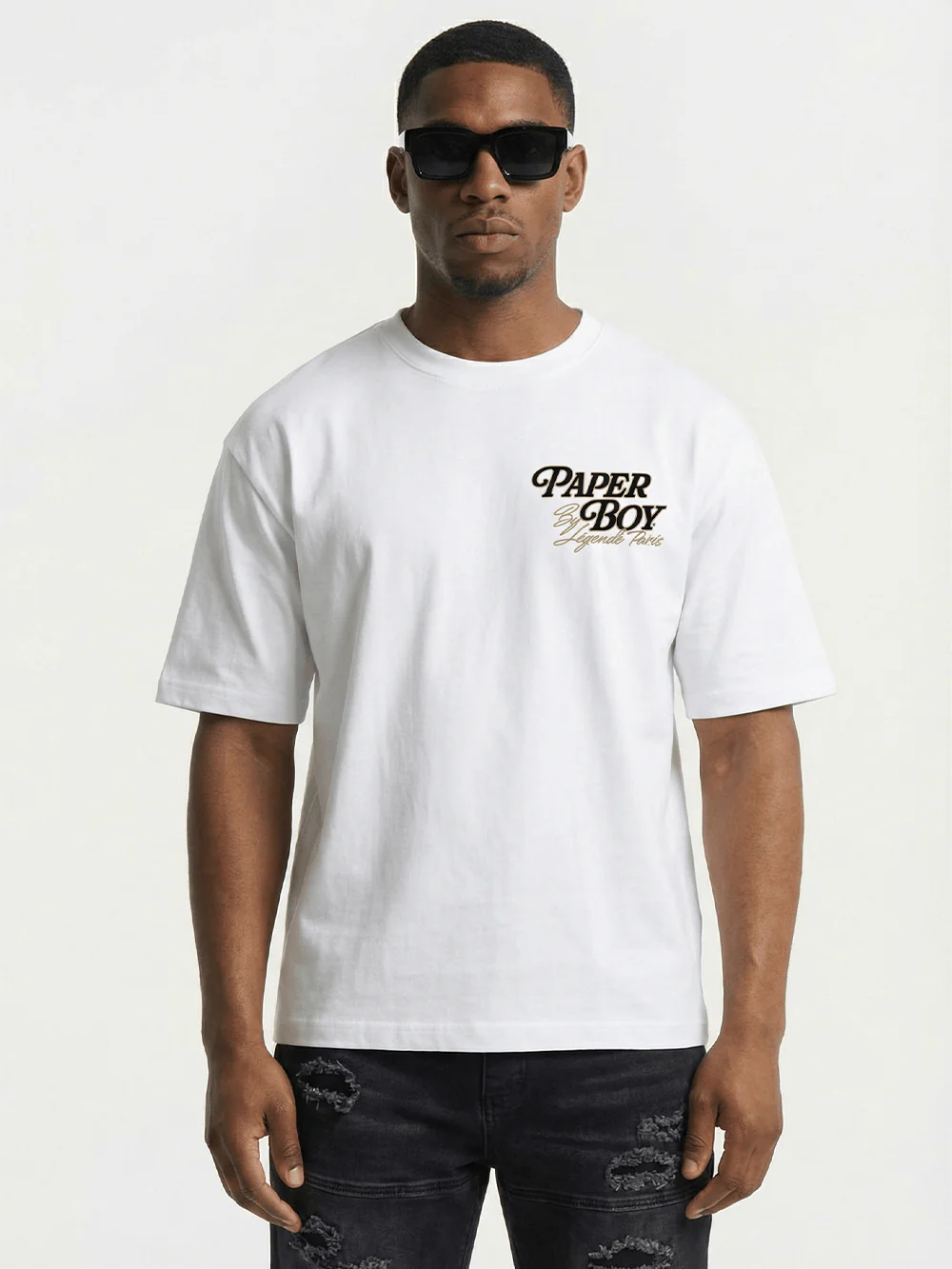 Legende Paris Paperboy T-Shirt - White - Image 3