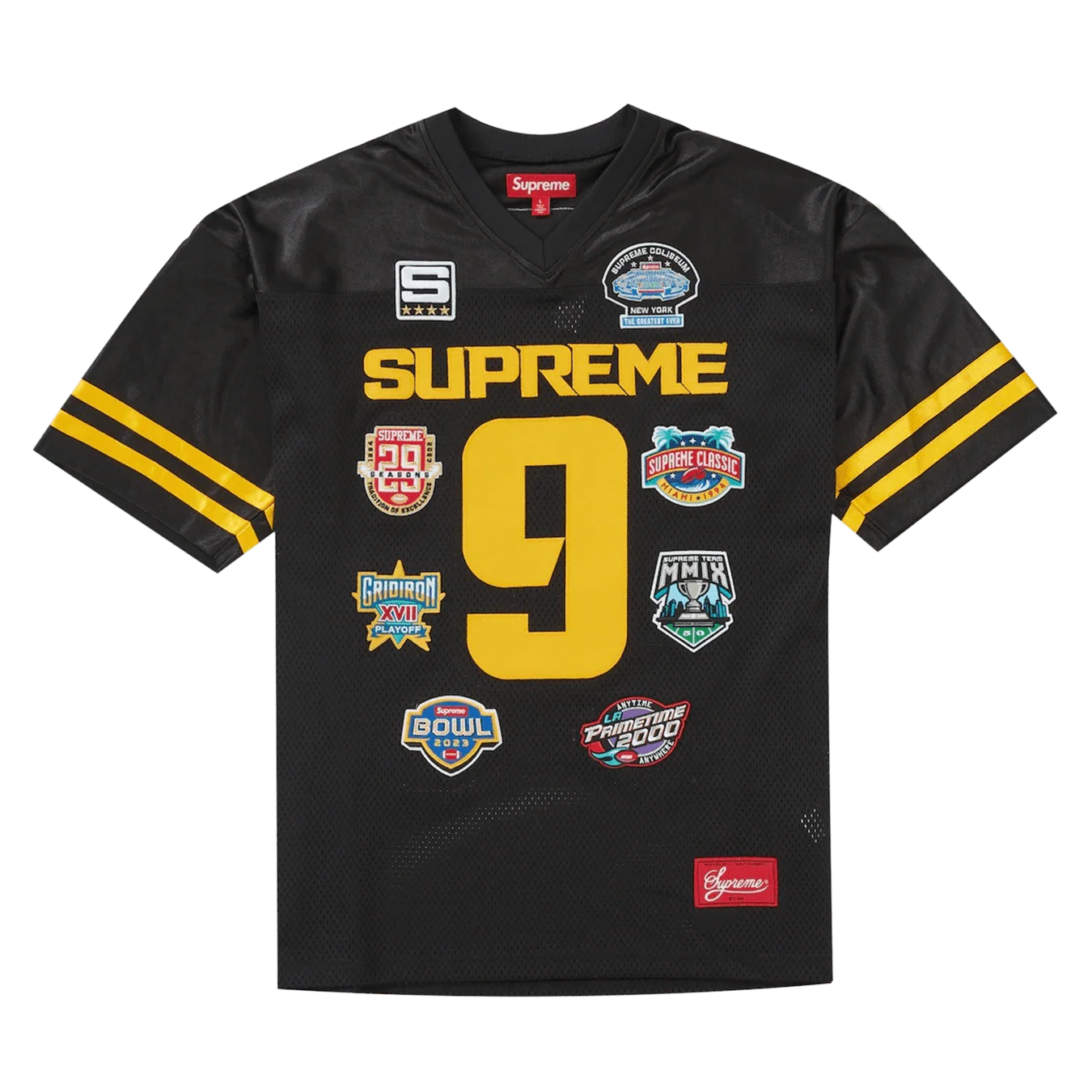 Supreme Championships Embroidered Football Jersey 'Black'