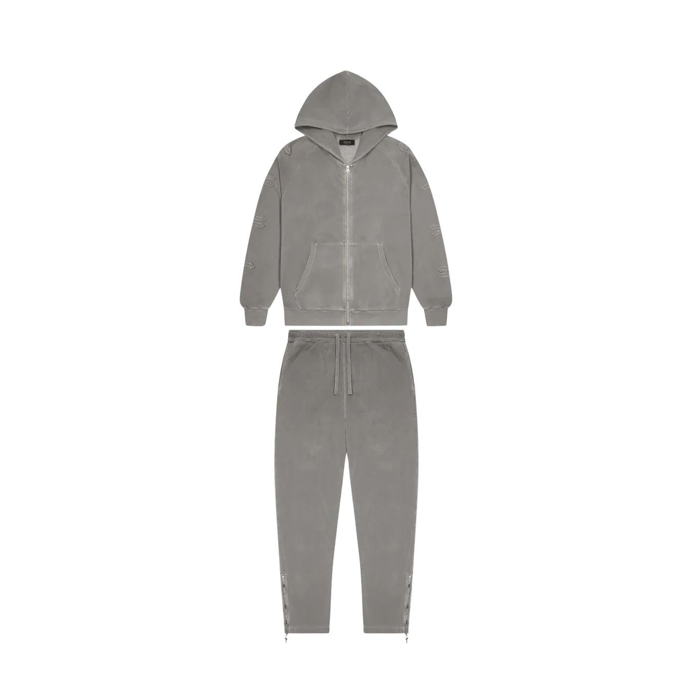 Trapstar Irongate Patchwork Zip Hoodie Tracksuit - Steel Grey